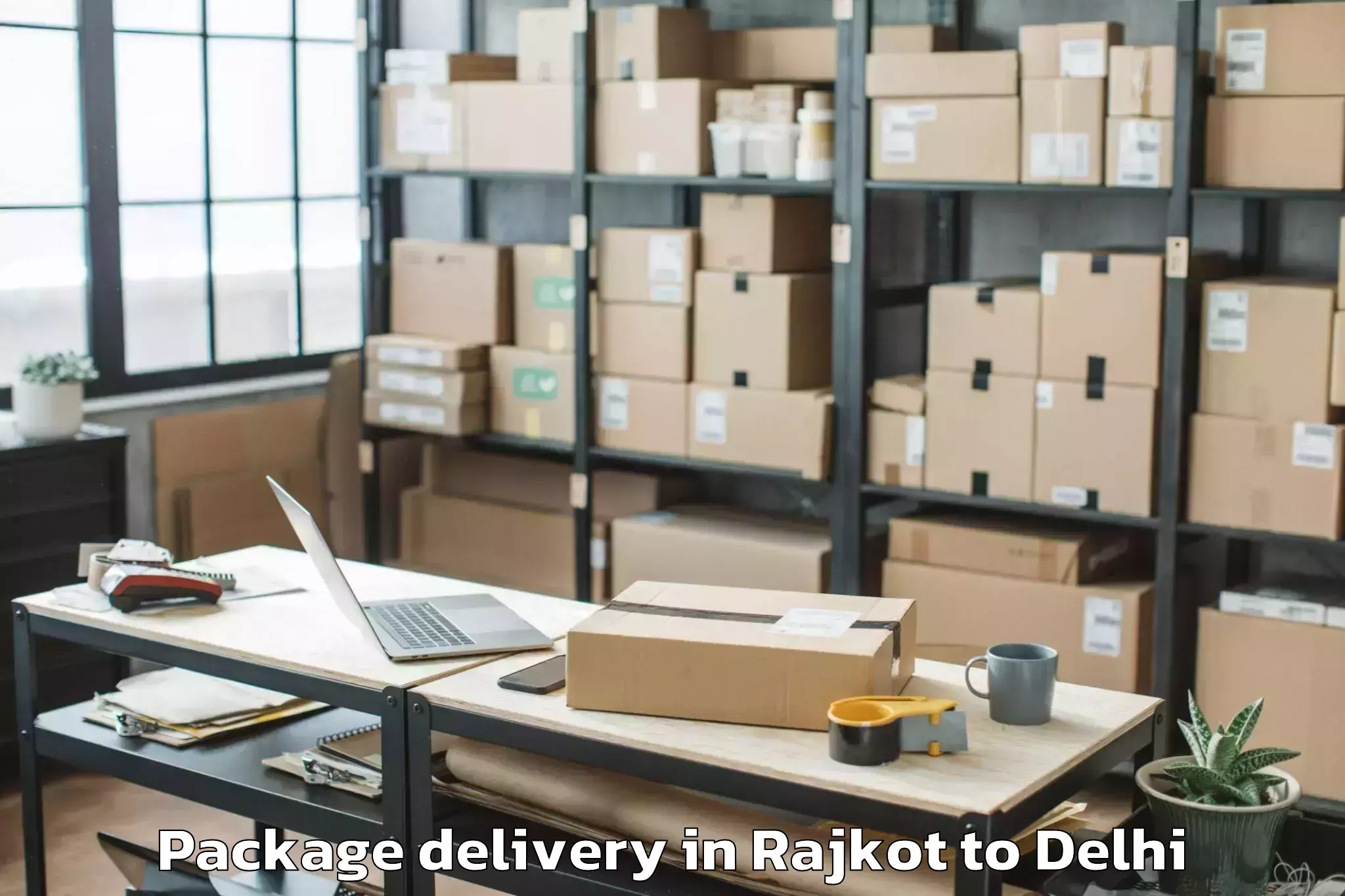 Affordable Rajkot to Seema Puri Package Delivery